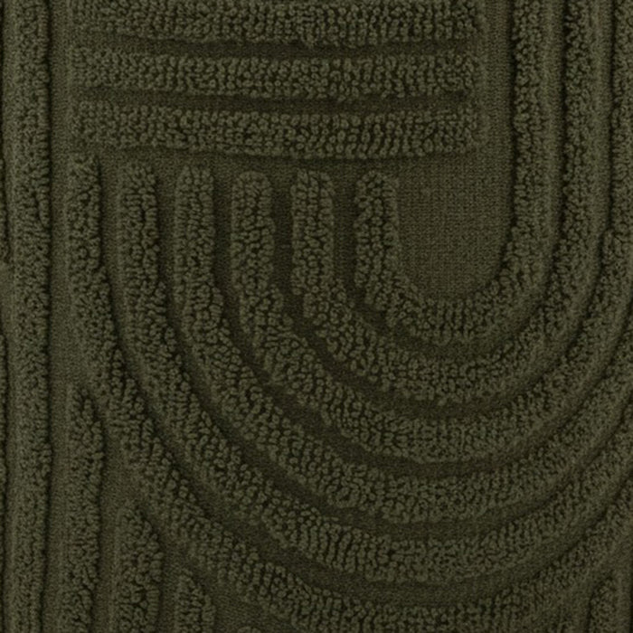 Lullu Round Storage Ottoman Olive Green