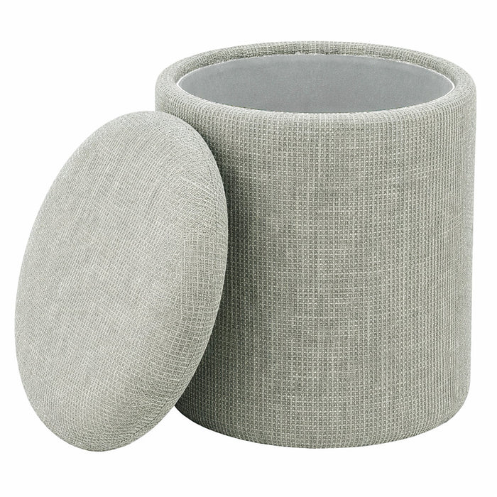 Twyla Round Storage Ottoman Sage