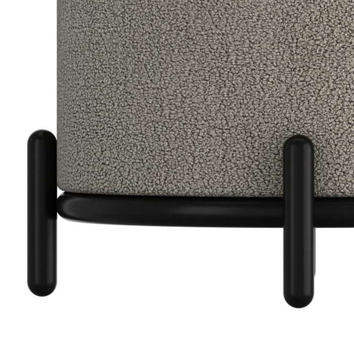 Castor Storage Ottoman in Warm Grey Boucle
