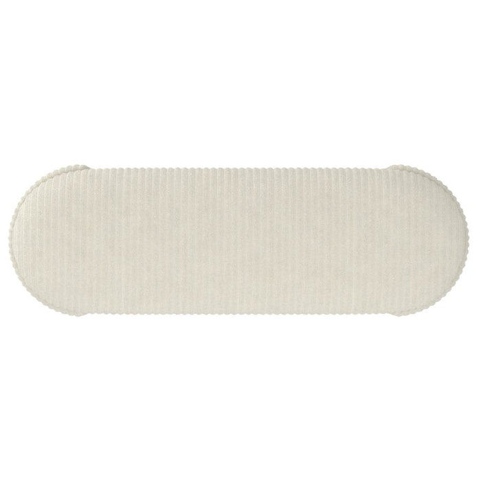 Cybil Storage Ottoman in Ivory
