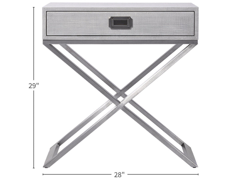 Escape Night Table Pearl Silver