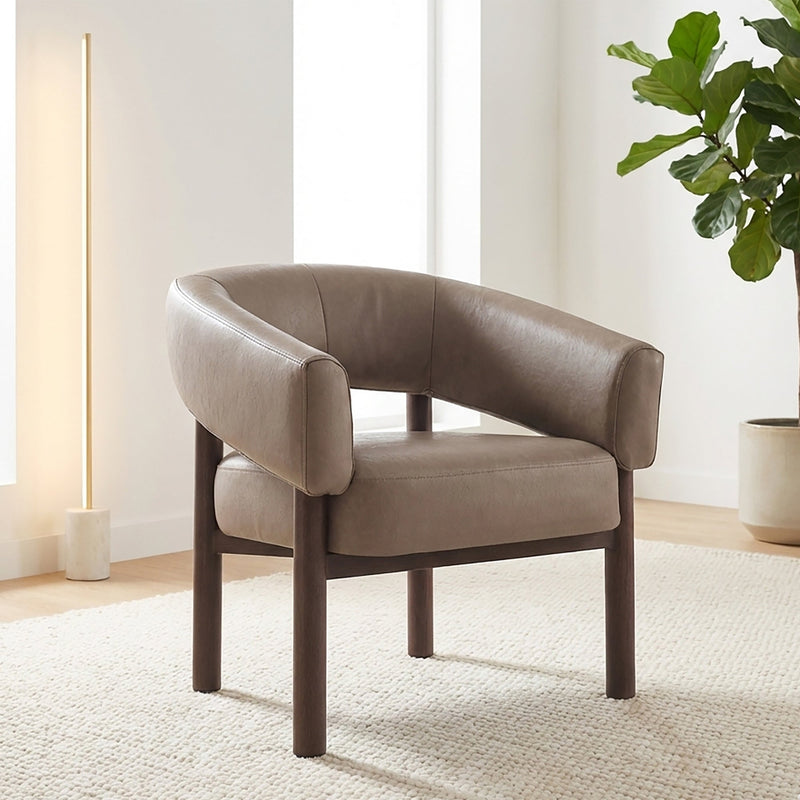 Allegra Accent Chair Dark Taupe