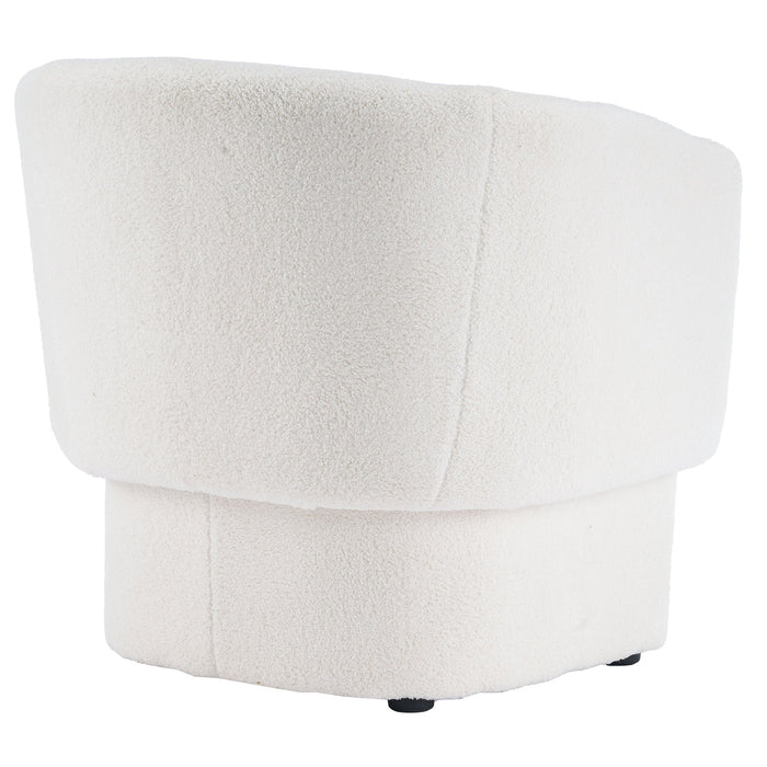 Sheri Accent Chair White Boucle