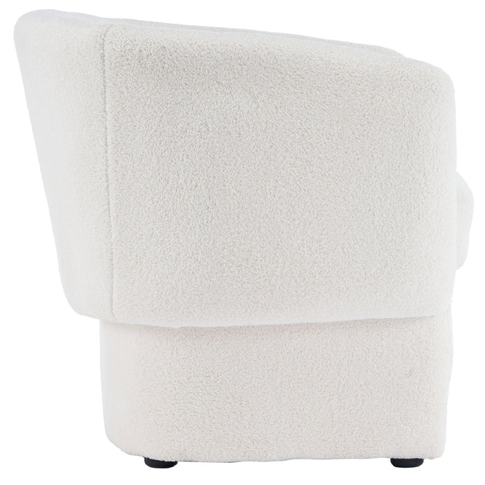 Sheri Accent Chair White Boucle