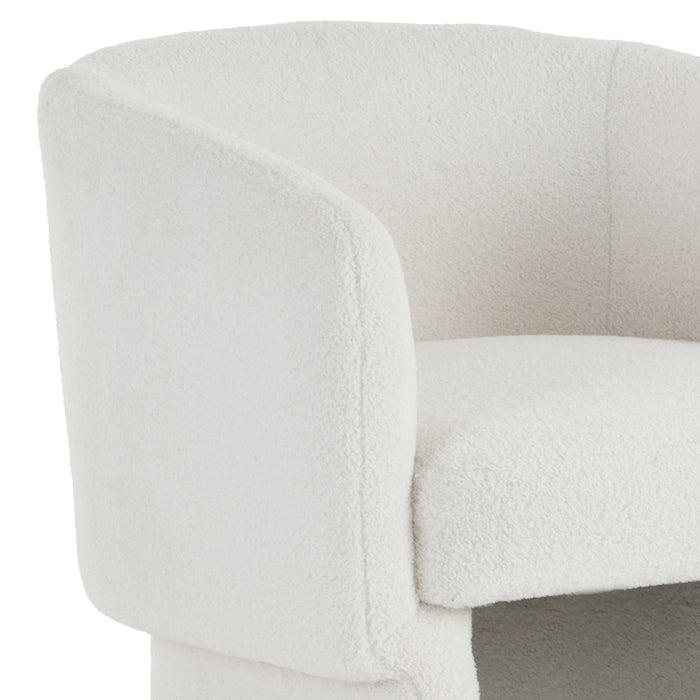 Sheri Accent Chair White Boucle