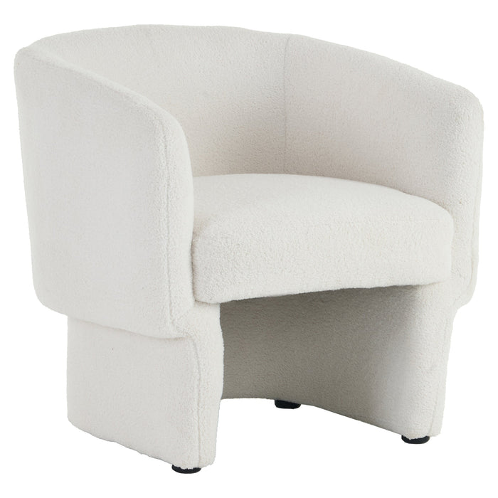 Sheri Accent Chair White Boucle