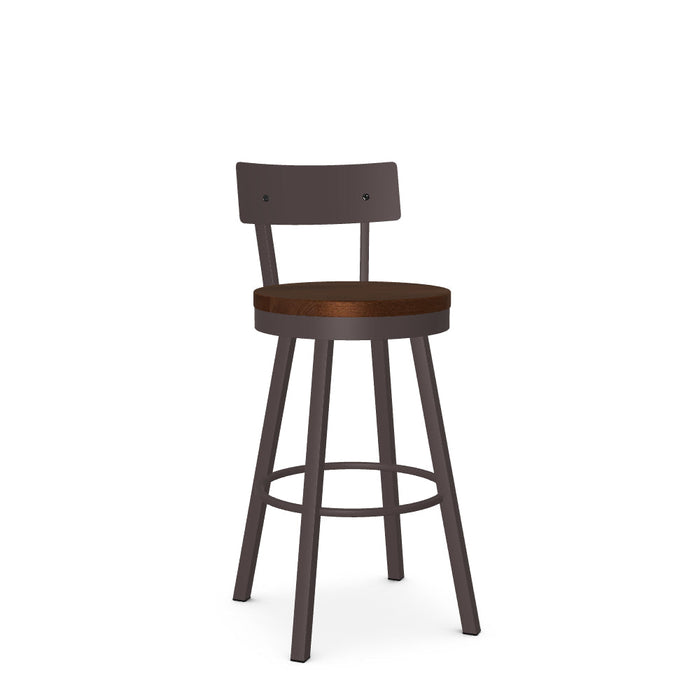 Lauren Swivel Bar Stool- Wood