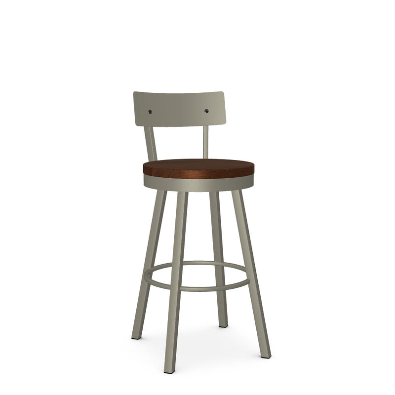 Lauren Swivel Bar Stool- Wood