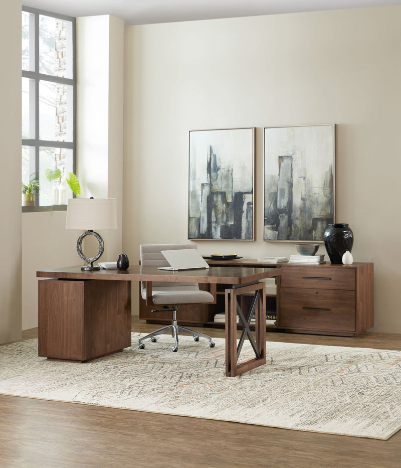 Home Office - Bunching Short Bookcase - Dark Brown