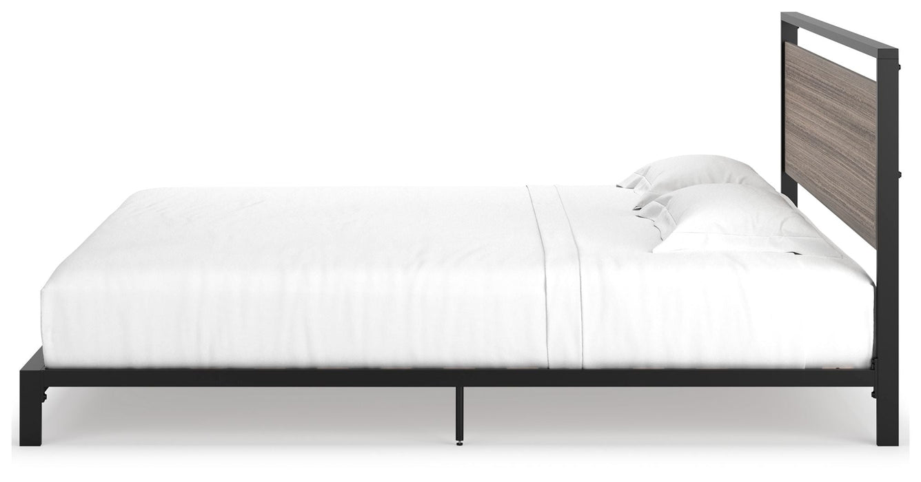 Dontally Gray / Black Platform Bed - King