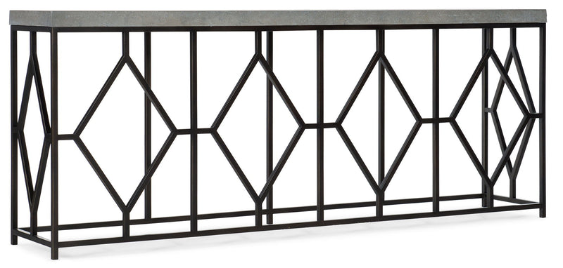 Ciao Bella - Metal And Concrete Console Table - Dark Gray / Black