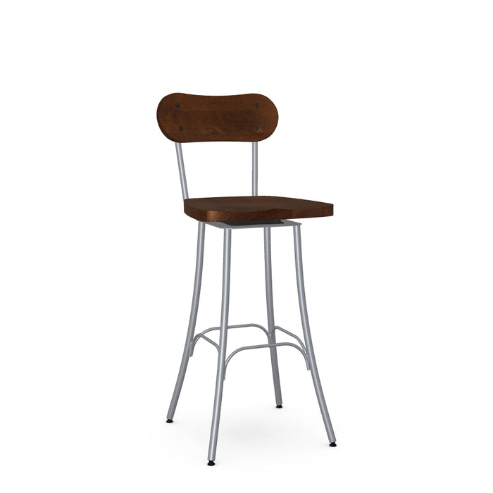 Bean Swivel Bar Stool- Wood