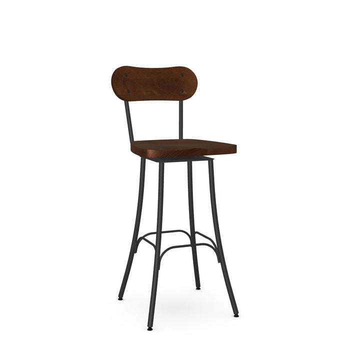 Bean Swivel Bar Stool- Wood