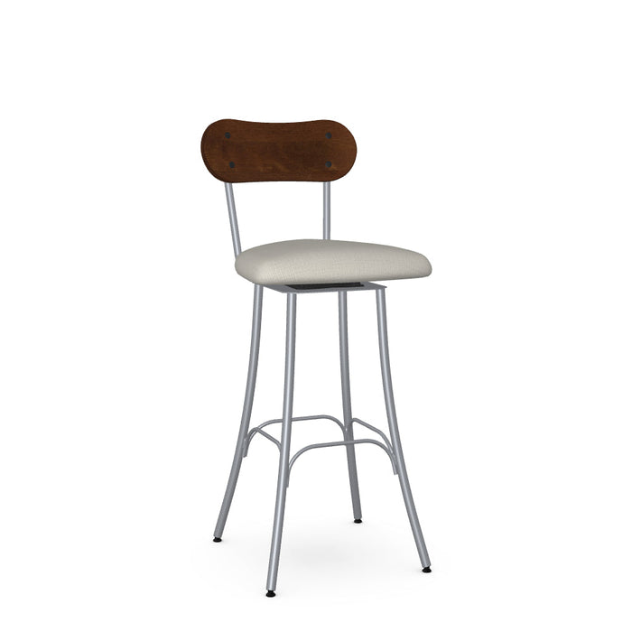 Bean Swivel Bar Stool-Upholstered