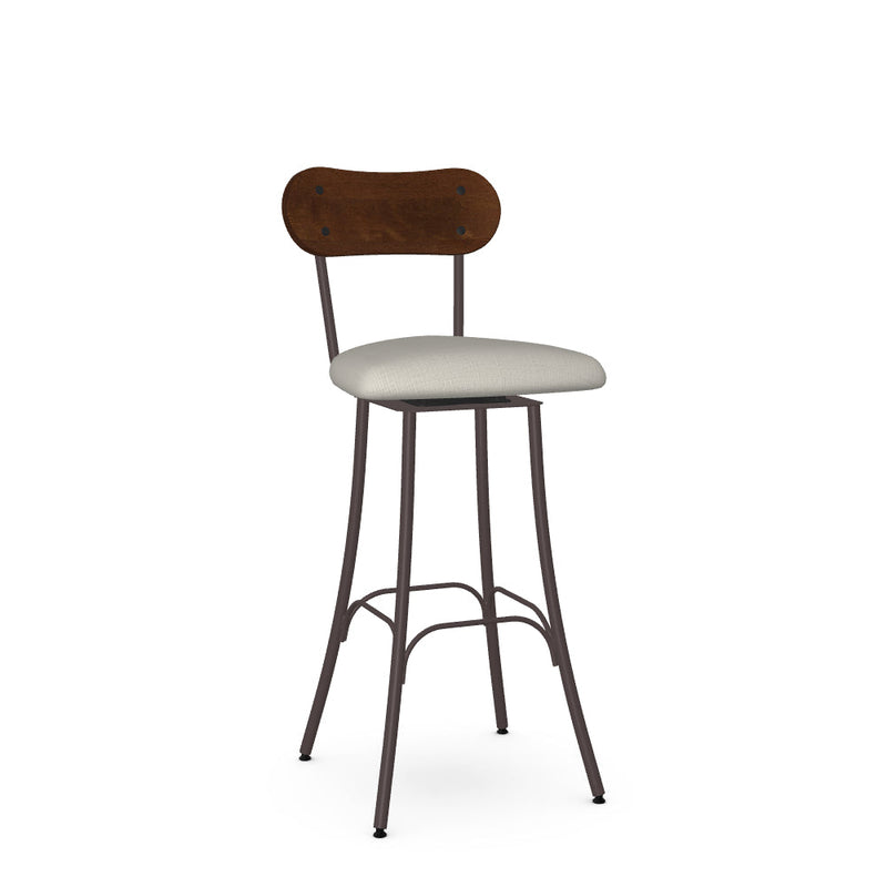 Bean Swivel Bar Stool-Upholstered