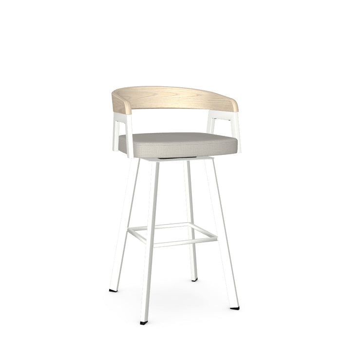 Carmela Swivel Bar Stool-Upholstered