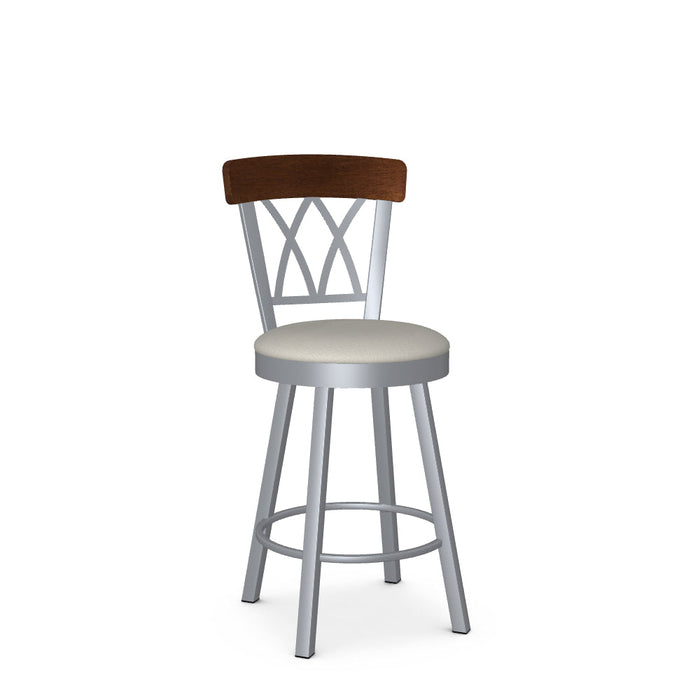 Brittany Swivel Counter Stool-Upholstered