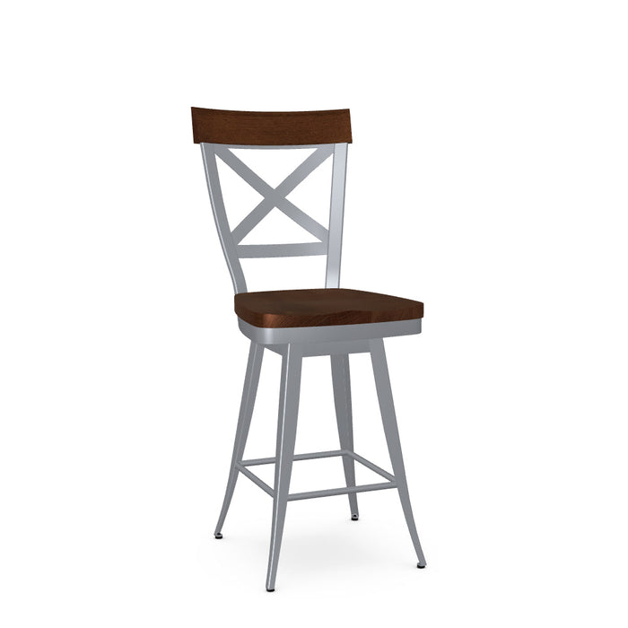 Kyle Swivel Counter Stool- Wood