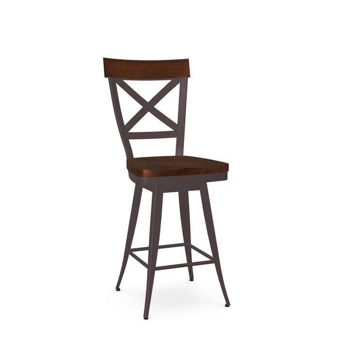 Kyle Swivel Counter Stool- Wood