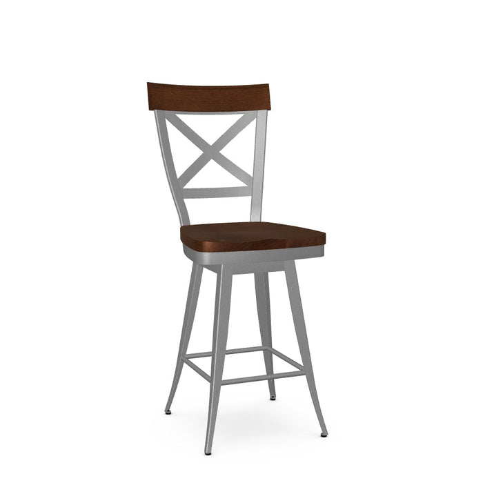 Kyle Swivel Counter Stool- Wood