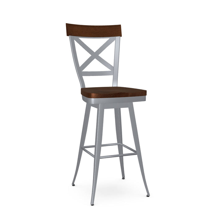 Kyle Swivel Bar Stool- Wood