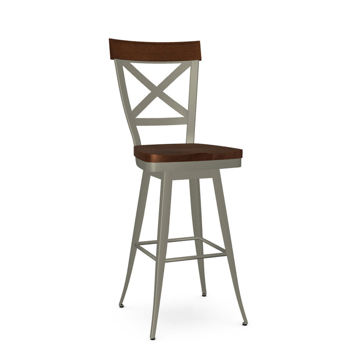 Kyle Swivel Bar Stool- Wood