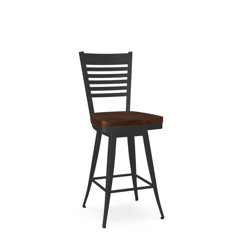 Edwin Swivel Counter Stool- Wood