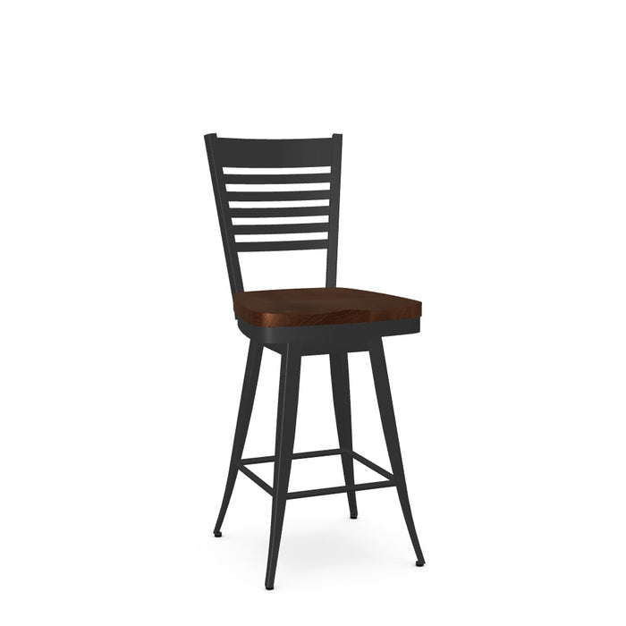 Edwin Swivel Counter Stool- Wood