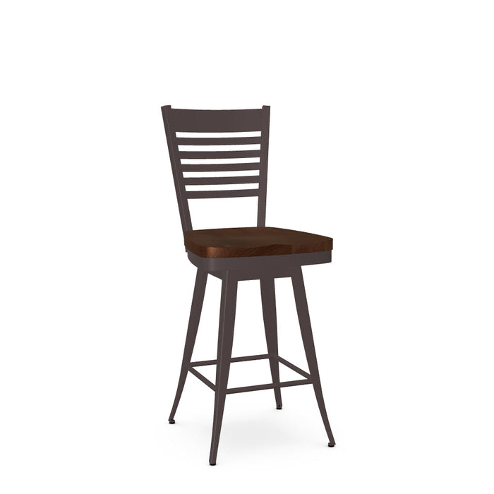 Edwin Swivel Counter Stool- Wood
