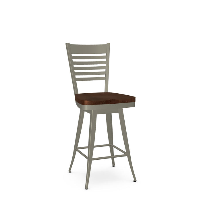 Edwin Swivel Counter Stool- Wood