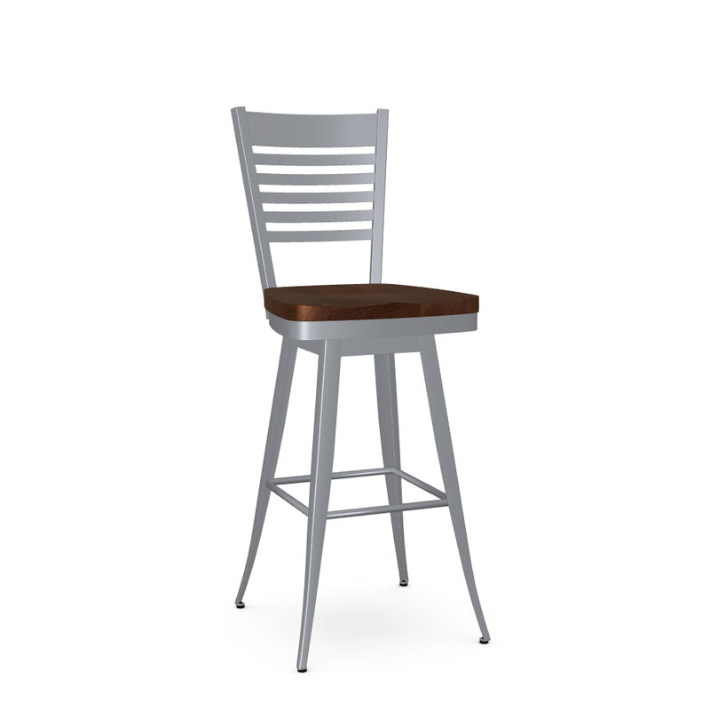 Edwin Swivel Bar Stool- Wood