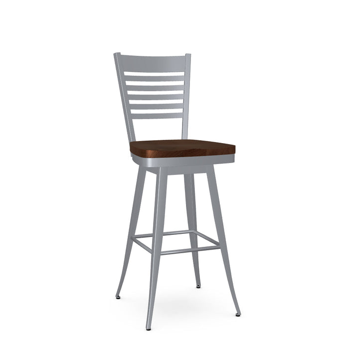 Edwin Swivel Bar Stool- Wood