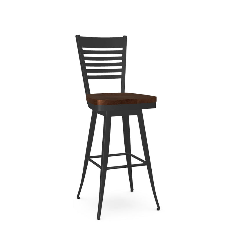 Edwin Swivel Bar Stool- Wood