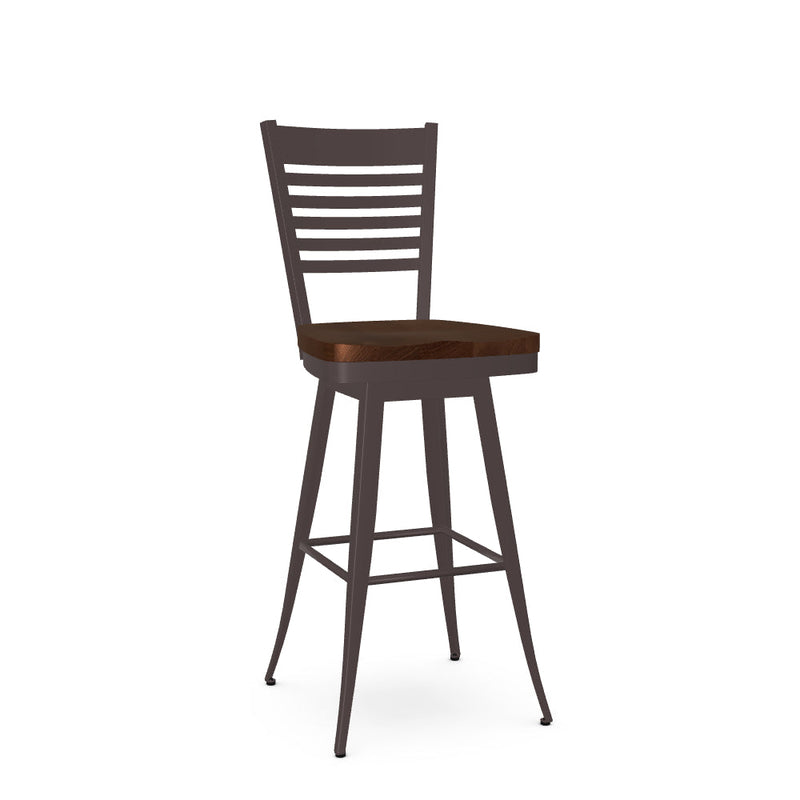Edwin Swivel Bar Stool- Wood