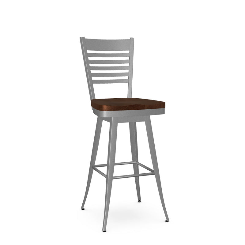 Edwin Swivel Bar Stool- Wood