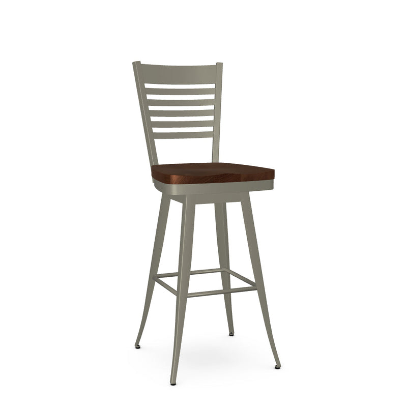 Edwin Swivel Bar Stool- Wood