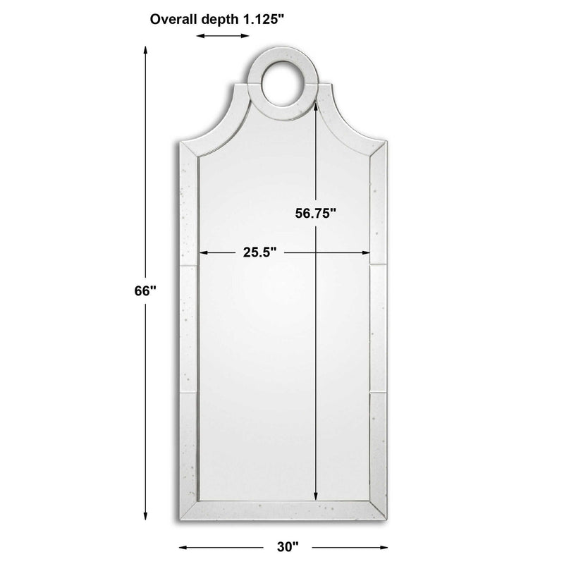 Acacius - Arched Mirror - Pearl Silver