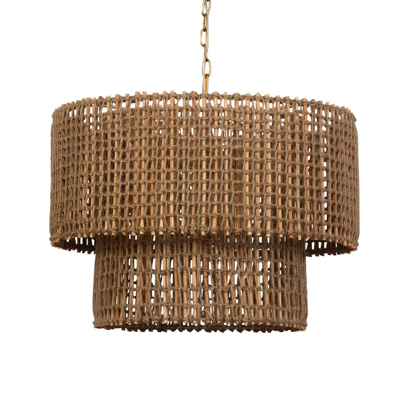 Biswas - Woven Jute 1 Light Pendant - Beige