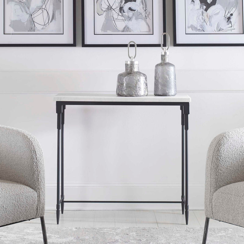 Bourges - Marble Console Table - White