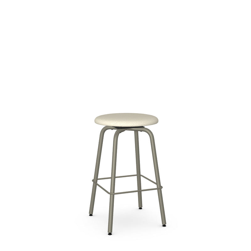 Button Swivel Counter Stool -Upholstered