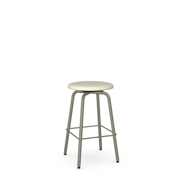 Button Swivel Counter Stool -Upholstered