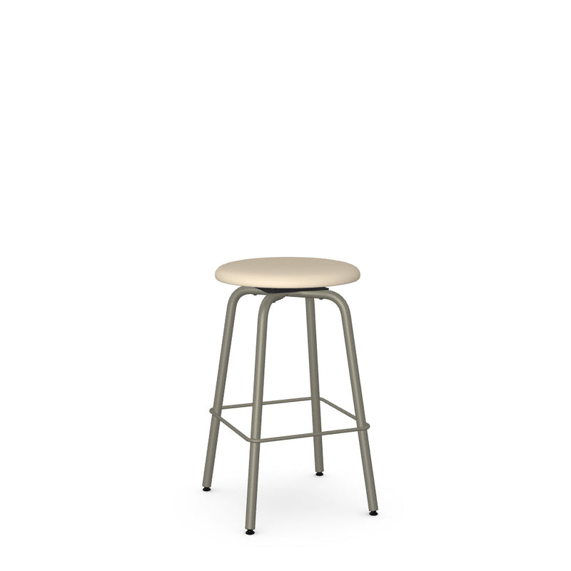 Button Swivel Counter Stool -Upholstered