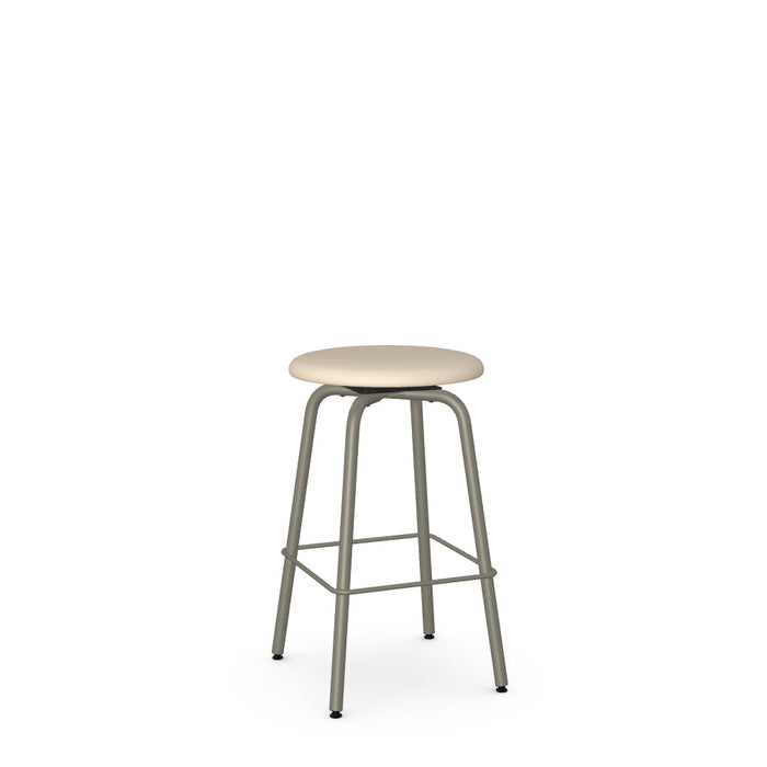 Button Swivel Counter Stool -Upholstered