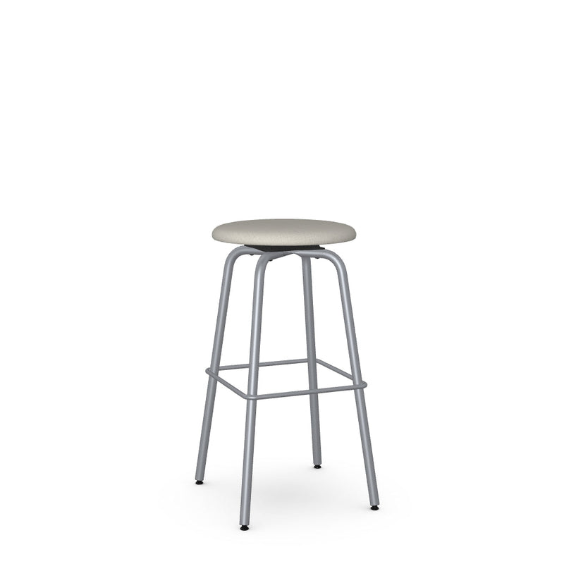 Button Swivel Bar Stool -Upholstered