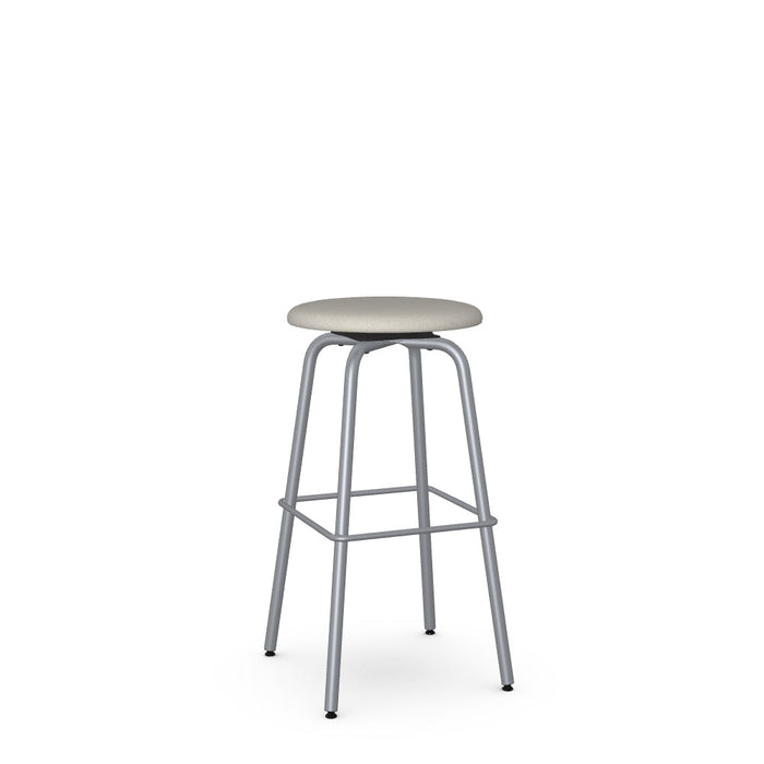 Button Swivel Bar Stool -Upholstered