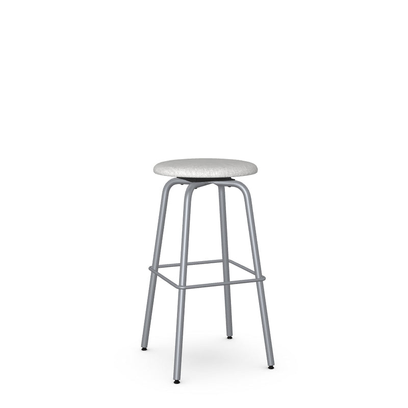 Button Swivel Bar Stool -Upholstered