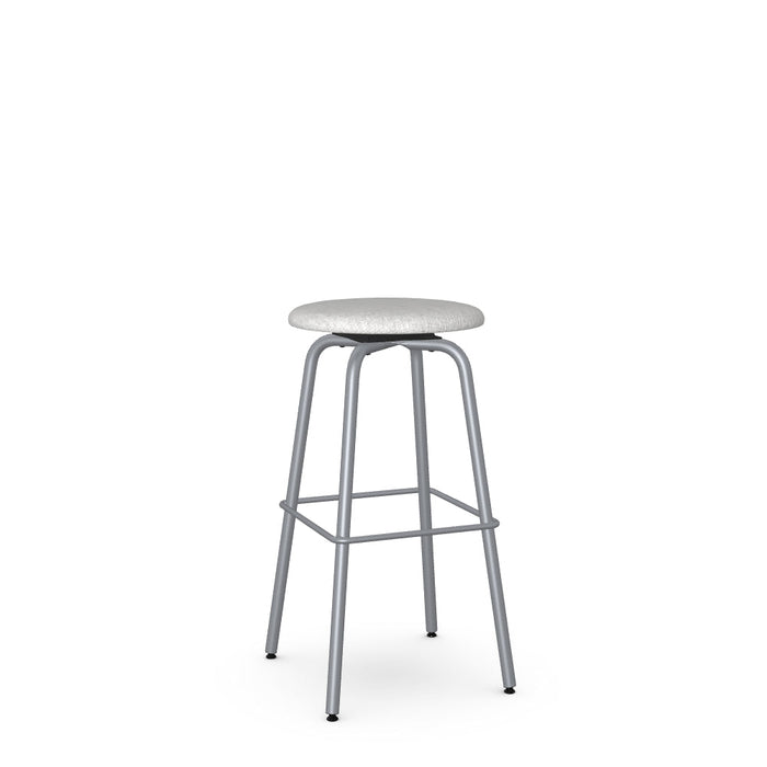 Button Swivel Bar Stool -Upholstered