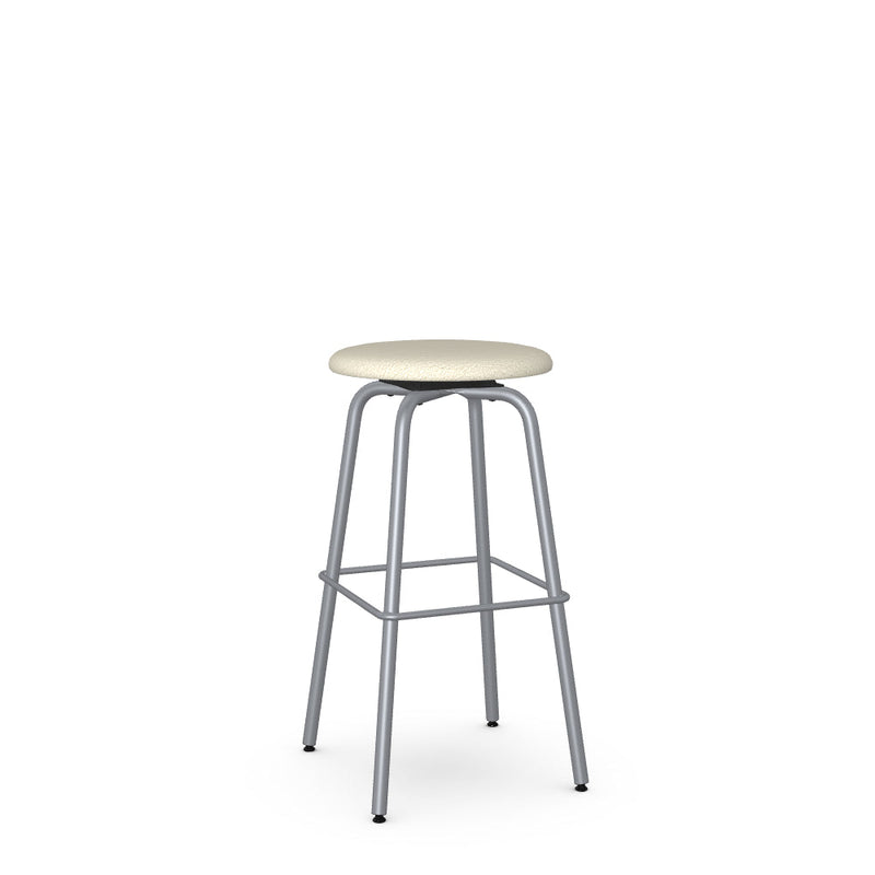 Button Swivel Bar Stool -Upholstered
