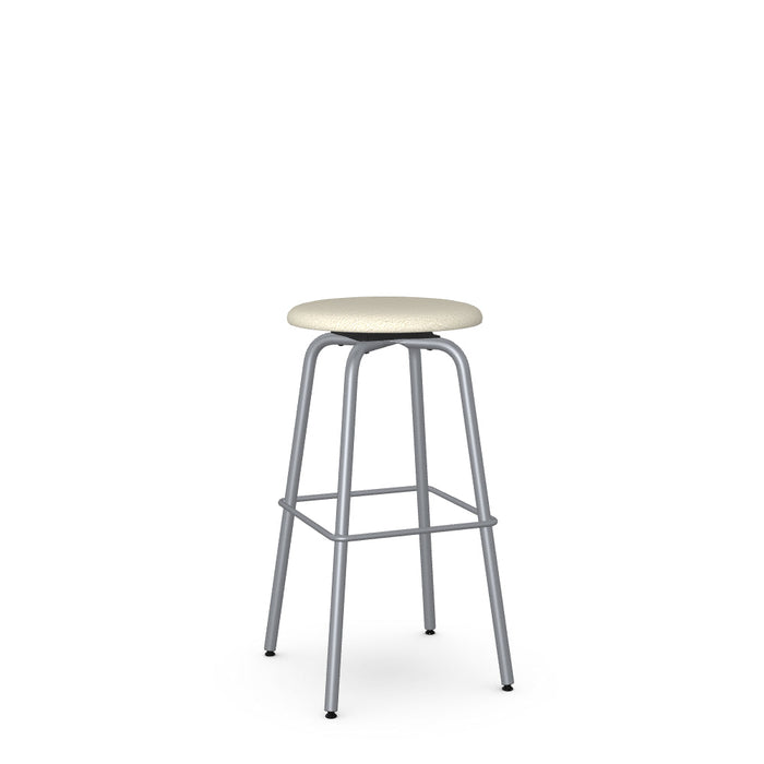 Button Swivel Bar Stool -Upholstered
