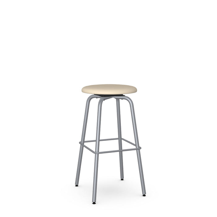 Button Swivel Bar Stool -Upholstered